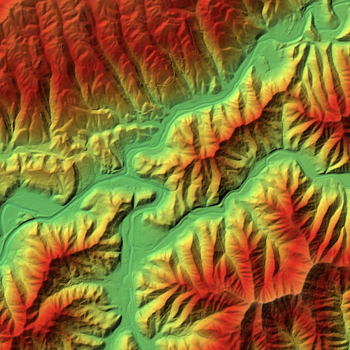 an image of a topographic map